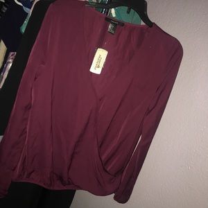 Forever 21 Burgundy Blouse